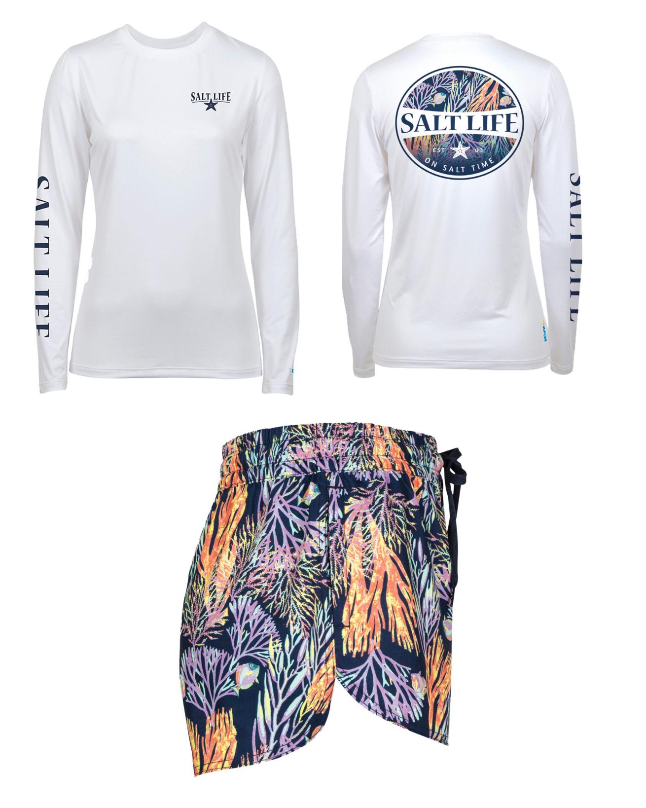 Salt Life Coral Lounge Performance Tee and Volley Short