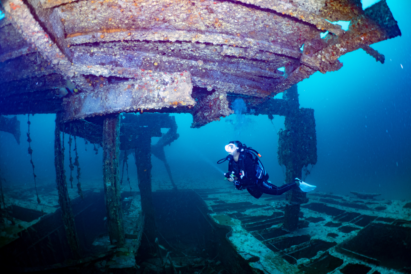 Diver underwater