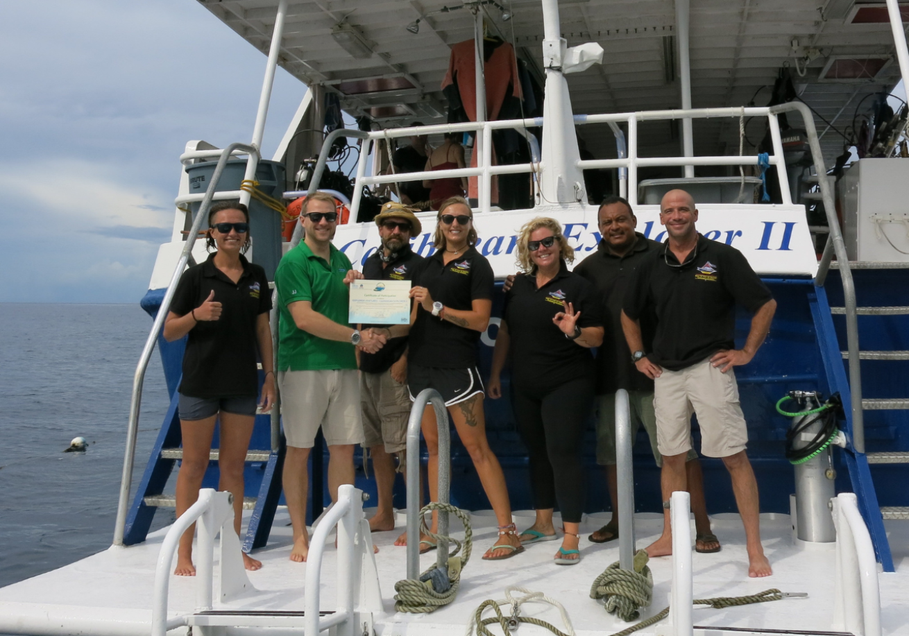 Crew on a liveaboard boat 