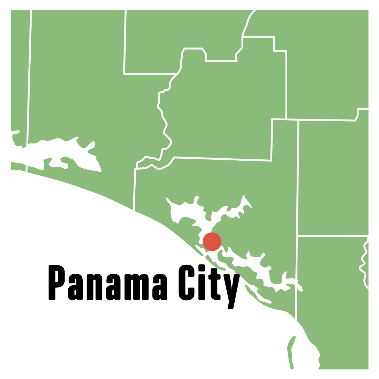 map panama city beach