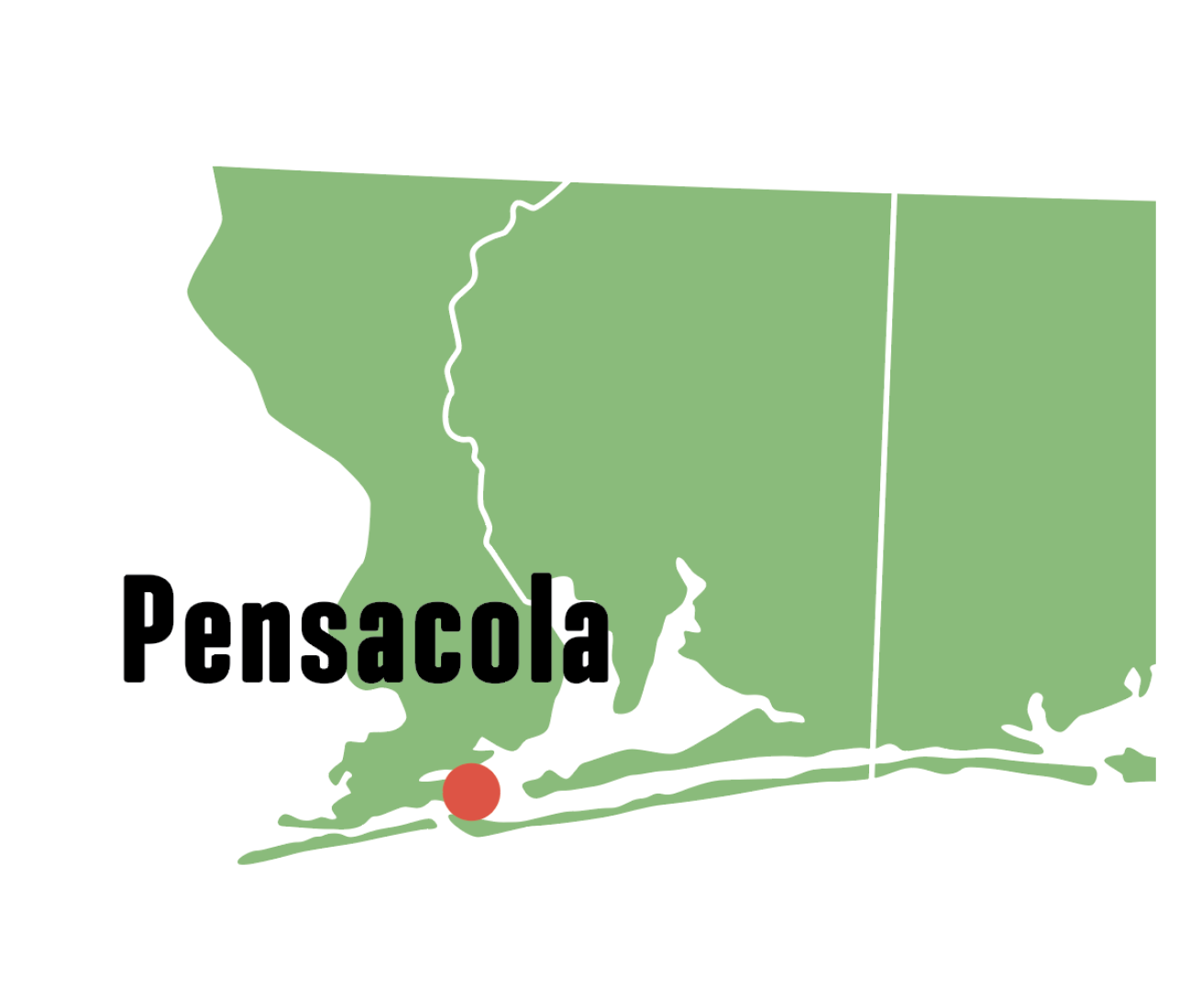 map of where pensacola florida is located